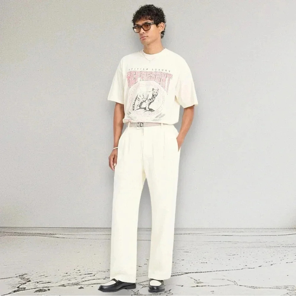 REPRESENT X DUKE + DEXTER RESORT PANT in Ecru Size M